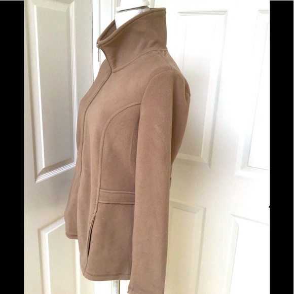 Denim & Company Brown 100% Polyester ZIP Front Jacket. So Warm & Cozy. - Picture 3 of 11